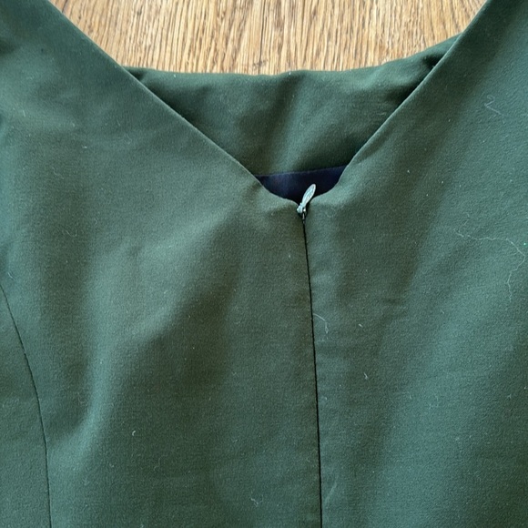 Of Mercer Quarter Sleeve Crew Neck Dress - / Army Green - Picture 9 of 9